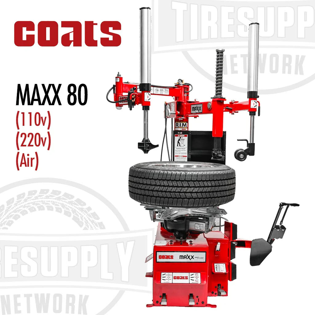 COATS Maxx 80 Rim Clamp Tire Changer (220V 2H.P. ELECTRIC) with RoBo Arm & RoBo Roller designed for Automotive & Light/Medium Truck Tires  (Maxx 70 220V ELEC) 800MAXX70220